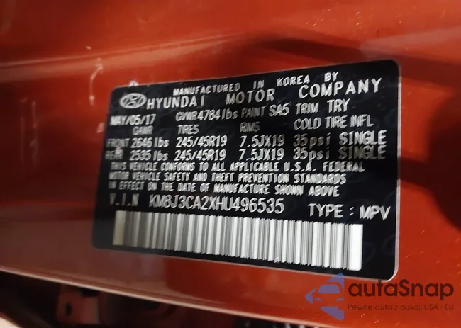 KM8J3CA2XHU496535: 43443517