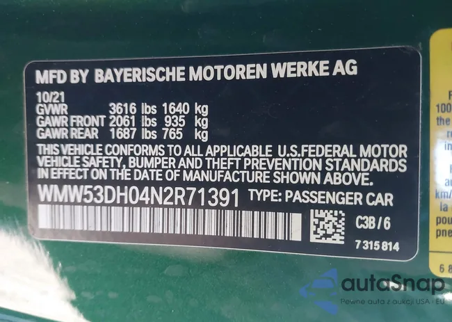 WMW53DH04N2R71391: 43443545