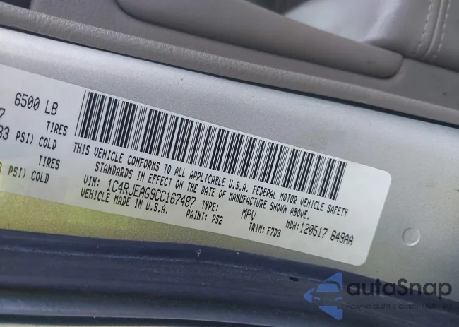 1C4RJEAG9CC167487: 43444749