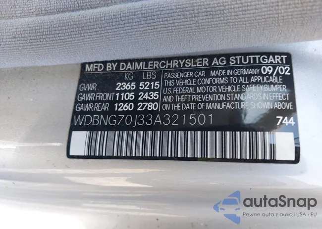 WDBNG70J33A321501: 43444765