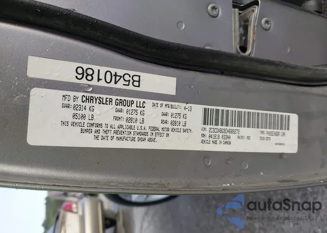 2C3CDXBG9DH689272: 43444786