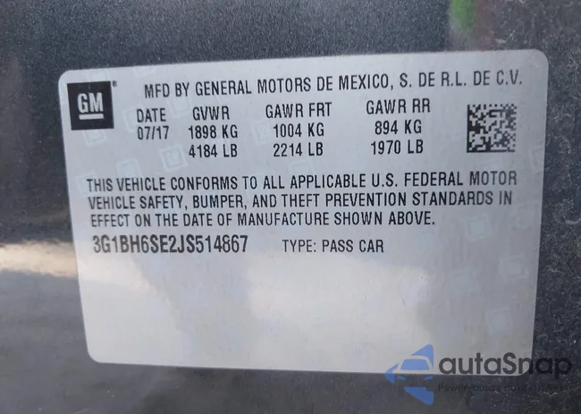 3G1BH6SE2JS514867: 43444838