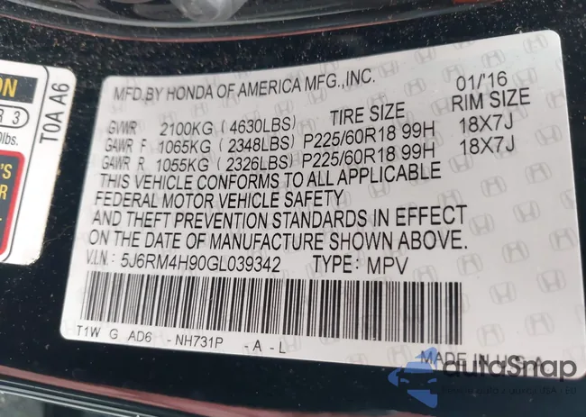 5J6RM4H90GL039342: 43444892