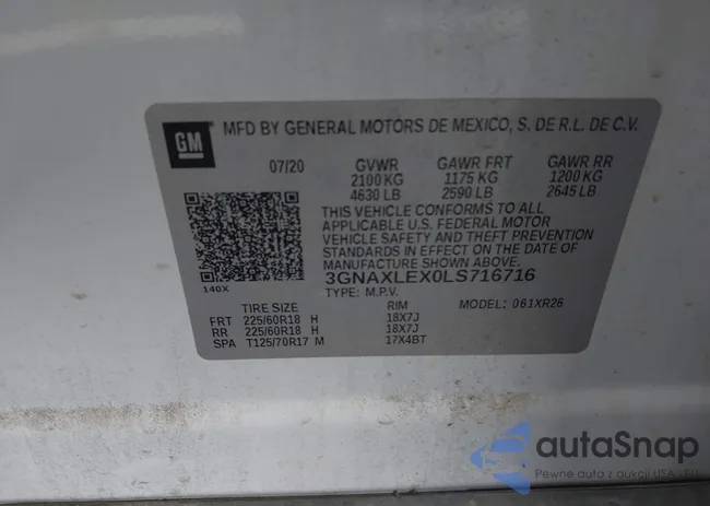 3GNAXLEX0LS716716: 43444943