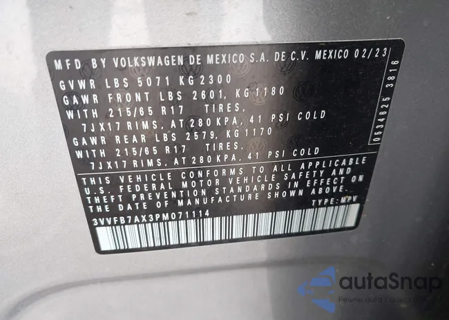 3VVFB7AX3PM071114: 43444959