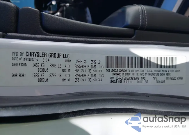 1C4RJFBG5EC463906: 43444993