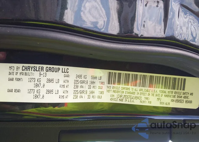 1C4PJMDS7EW109431: 43445018