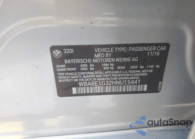 WBA8E1G32HNU15441: 43445059