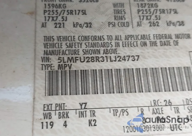 5LMFU28R31LJ24737: 43444353