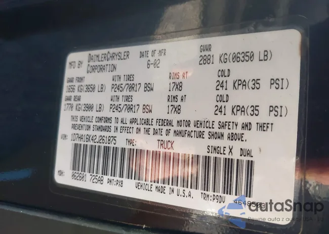 1D7HA16K42J261875: 43444450