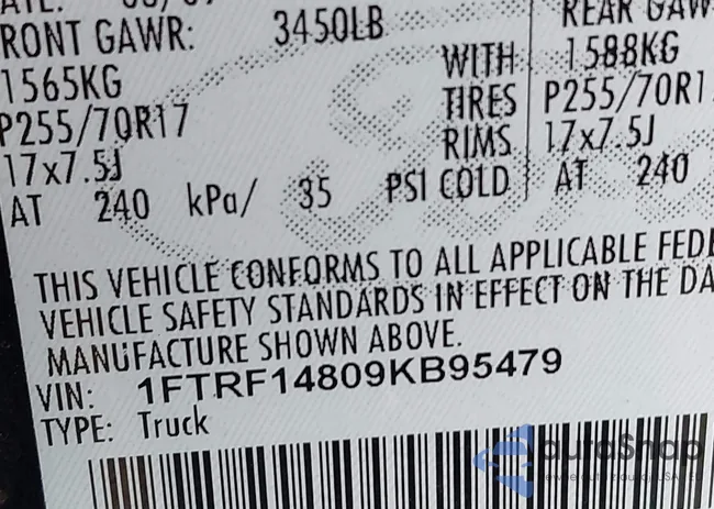 1FTRF14809KB95479: 43444472