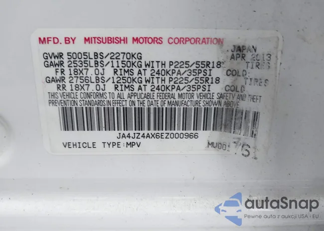 JA4JZ4AX6EZ000966: 43445683