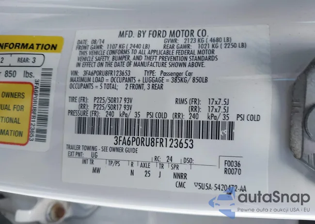 3FA6P0RU8FR123653: 43445753