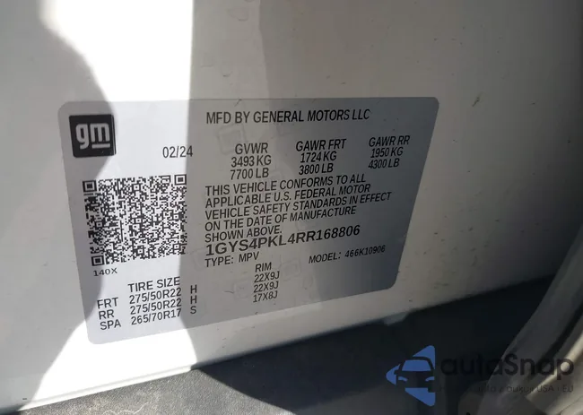 1GYS4PKL4RR168806: 43445796