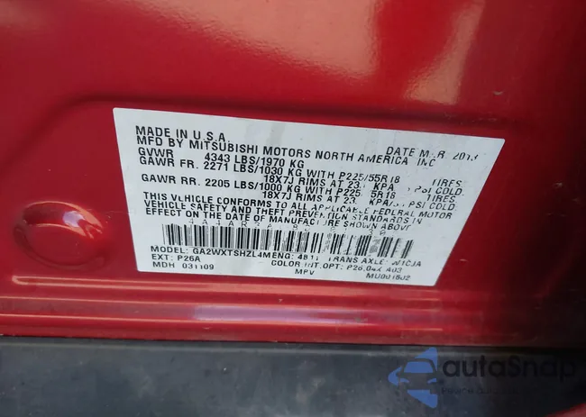 4A4AR3AU8DE017305: 43445923