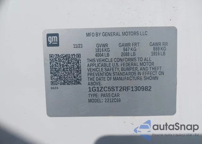 1G1ZC5ST2RF130982: 43445963