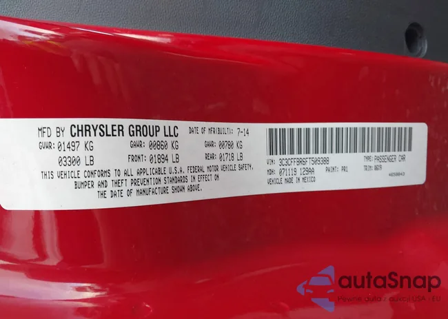 3C3CFFBR6FT509388: 43446014