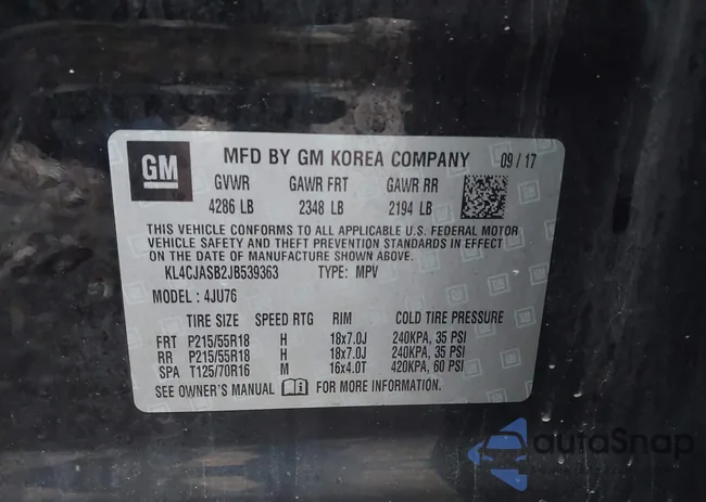 KL4CJASB2JB539363: 43446037