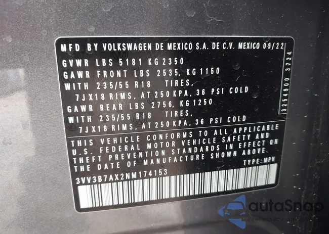 3VV3B7AX2NM174153: 43446055