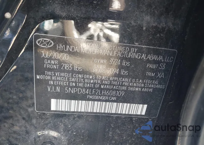 5NPD84LF2LH608109: 43446123