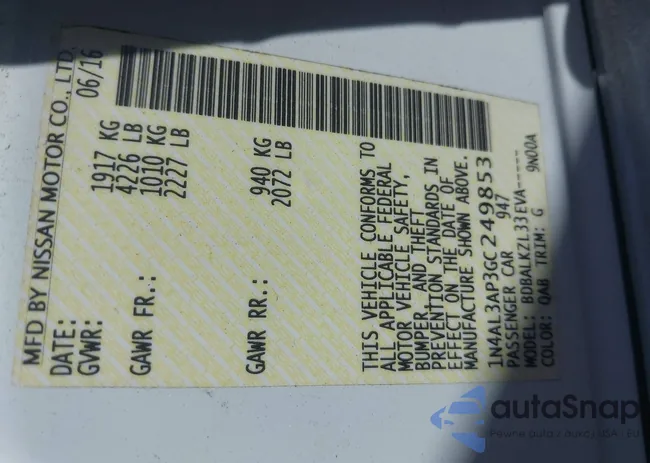 1N4AL3AP3GC249853: 43445318