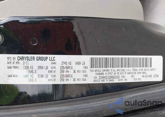 2D4RN5DG2BR662283: 43445381