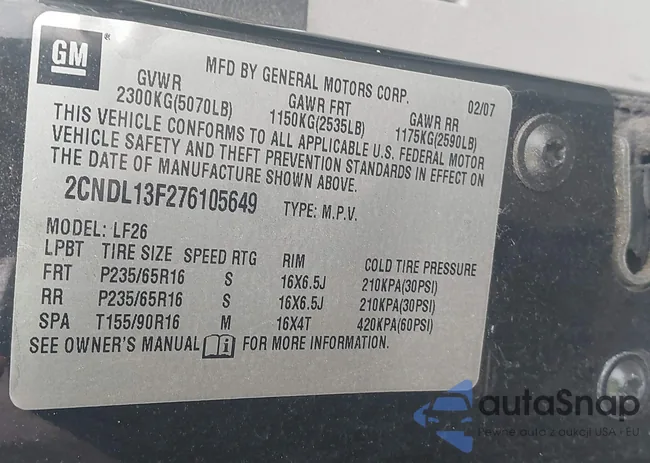 2CNDL13F276105649: 43445420