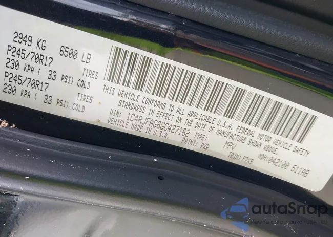 1C4RJFAG6GC427162: 43445477