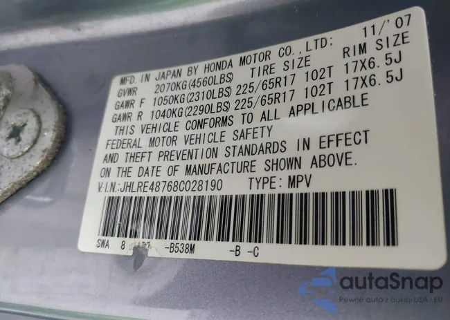 JHLRE48768C028190: 43445533