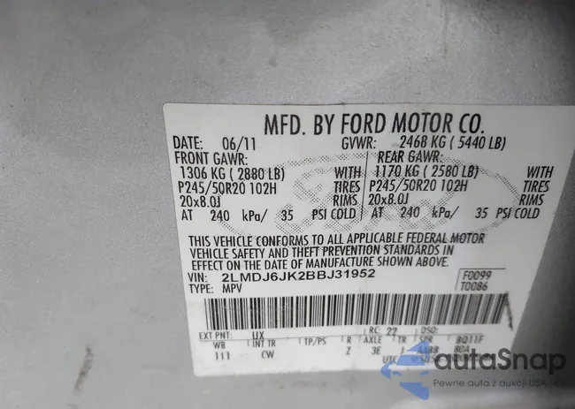 2LMDJ6JK2BBJ31952: 43446625