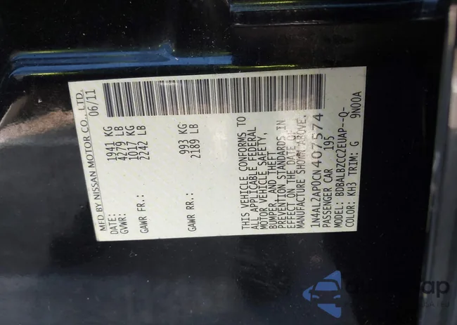 1N4AL2AP0CN407574: 43446729