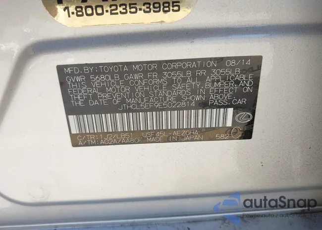 JTHCL5EF9E5022814: 43446752