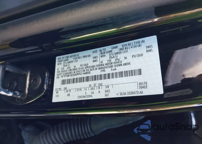 1FTFW1ED5PFC14855: 43446868