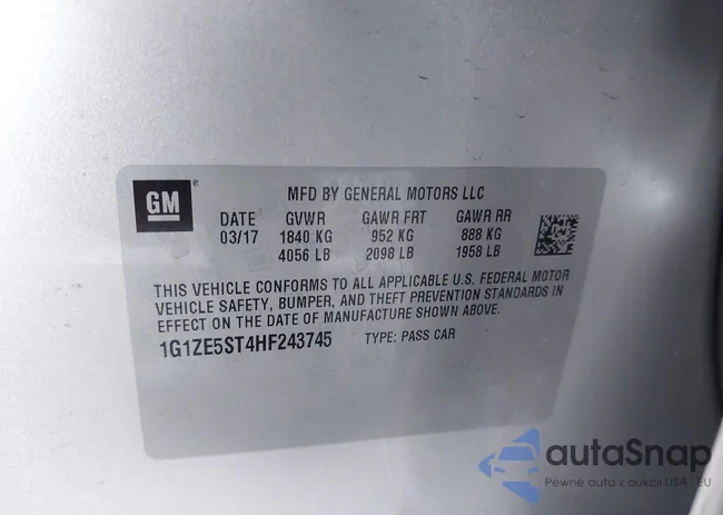 1G1ZE5ST4HF243745: 43447111