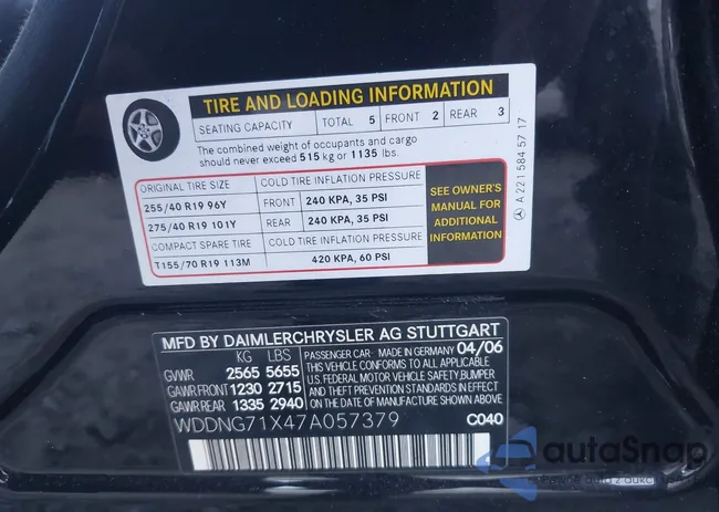 WDDNG71X47A057379: 43447119