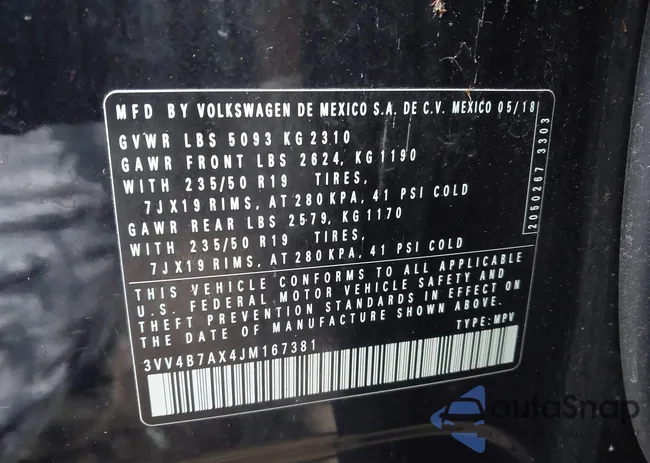 3VV4B7AX4JM167381: 43446287