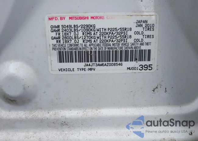 JA4JT3AW6AZ008546: 43446403