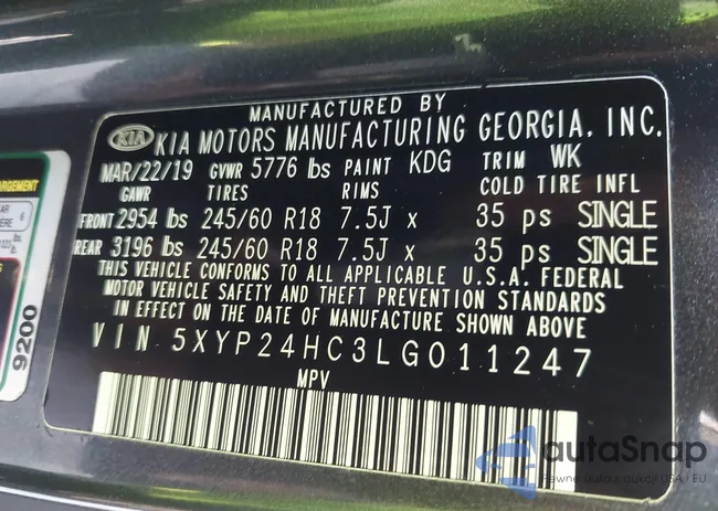 5XYP24HC3LG011247: 43447573