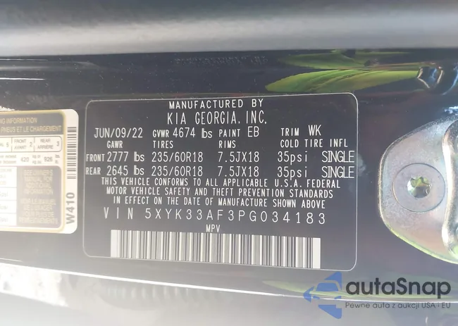 5XYK33AF3PG034183: 43447743