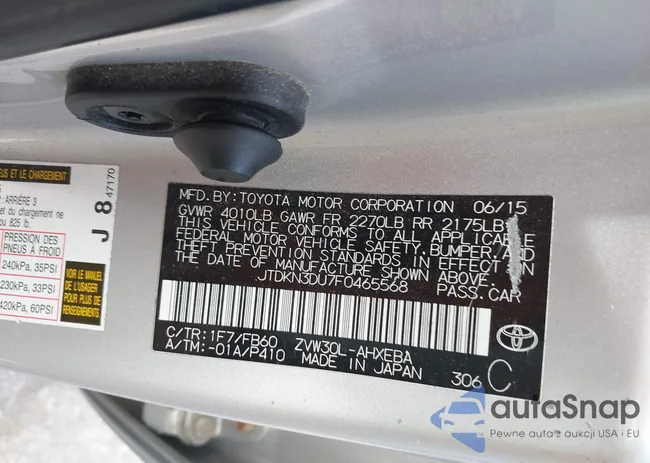 JTDKN3DU7F0465568: 43447775