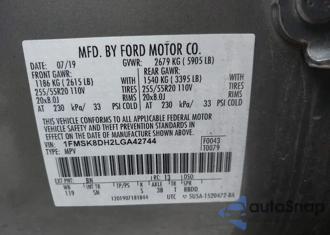 1FMSK8DH2LGA42744: 43447803