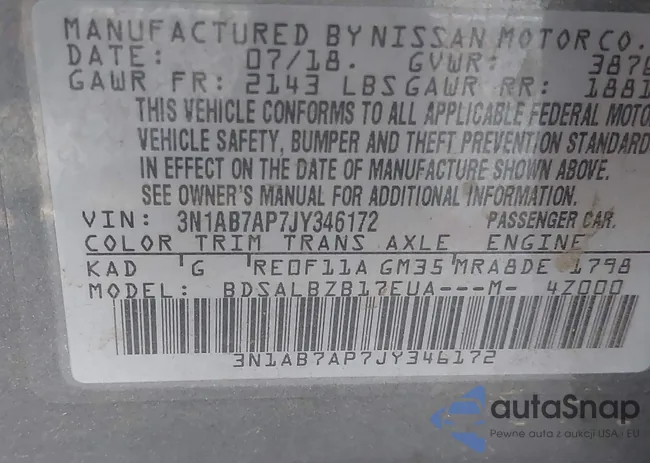 3N1AB7AP7JY346172: 43447856