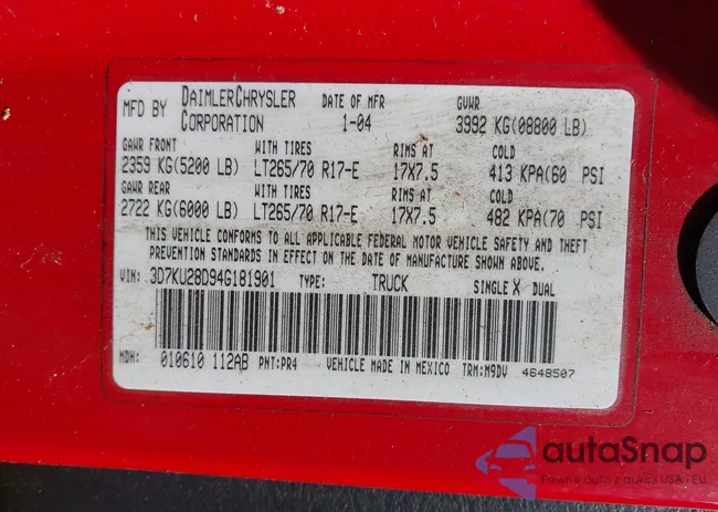 3D7KU28D94G181901: 43447927