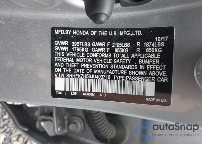 SHHFK7H58JU403710: 43447930