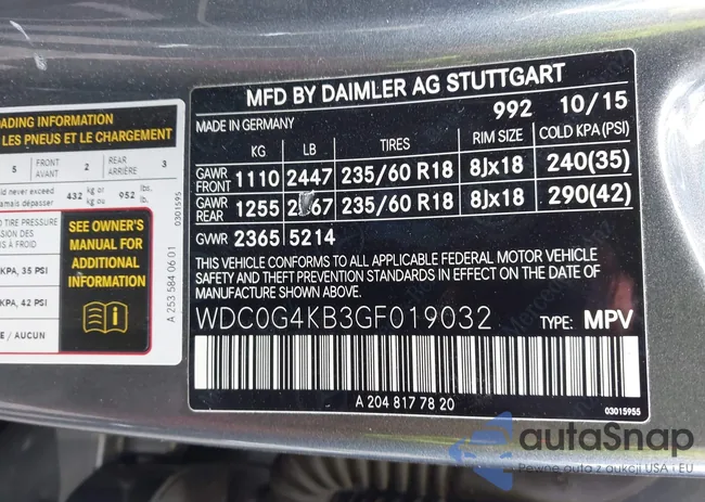 WDC0G4KB3GF019032: 43448002