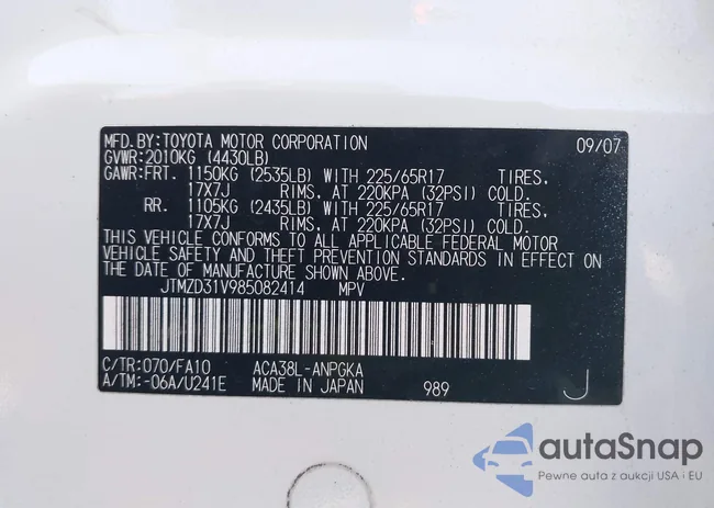 JTMZD31V985082414: 43448047