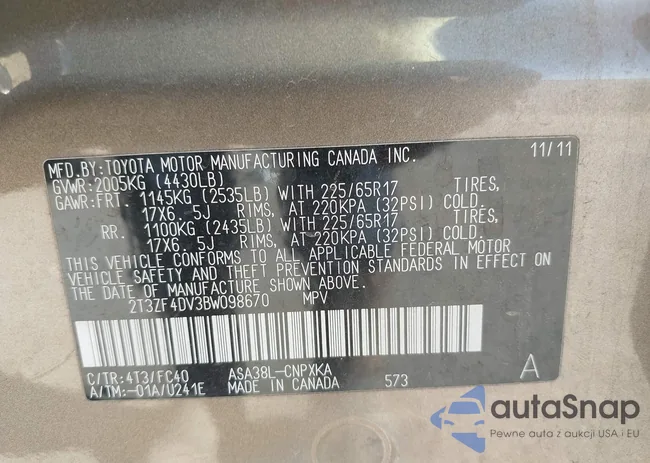 2T3ZF4DV3BW098670: 43448048