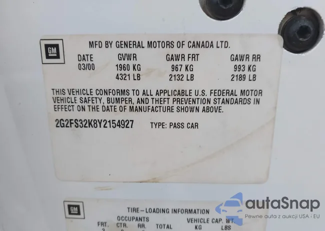 2G2FS32K8Y2154927: 43448074