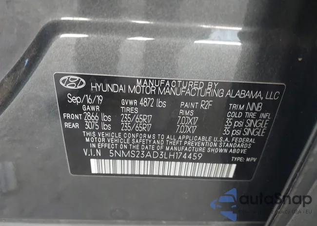 5NMS23AD3LH174459: 43447152