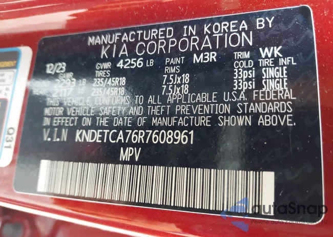 KNDETCA76R7608961: 43447324